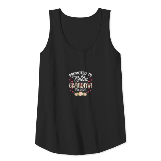 Womens Cute Flowers Promoted To Grandma Est 2022 M Tank Top