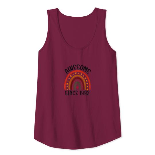 Awesome Since 1990 Rainbow 32Nd Birthday Born In 1 Tank Top