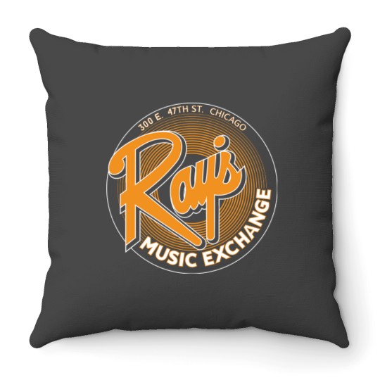 Rays Music Exchange Orange Variant Throw Pillows