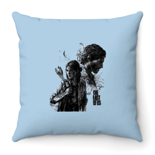 The Last Of Us Throw Pillows, Joel And Ellie Throw Pillows, TLOU Gamer Throw Pillows, Game Lover Throw Pillows, The Last Of Us Fan Throw Pillows, Game & TV Series Merch