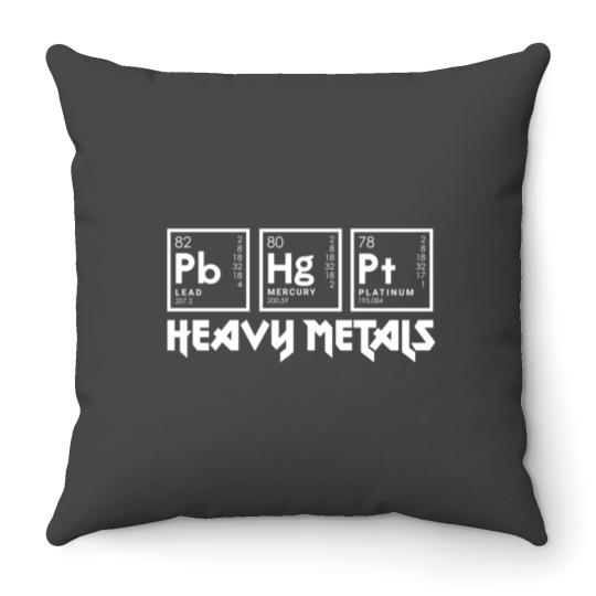 Heavy Metals Throw Pillows