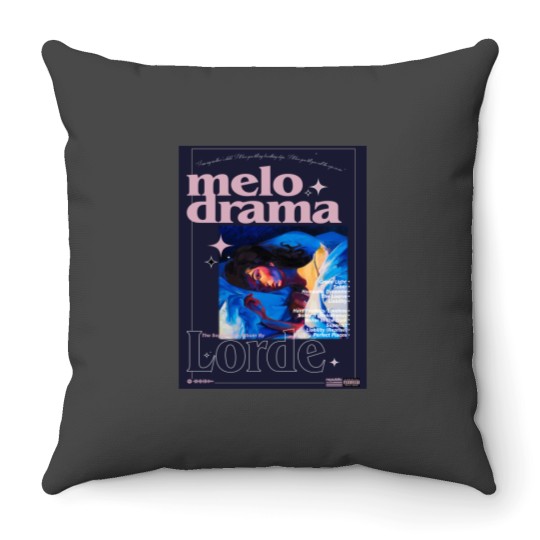 Vintage Lorde Throw Pillows, Lorde merch, Lorde - Melodrama Graphic Throw Pillows