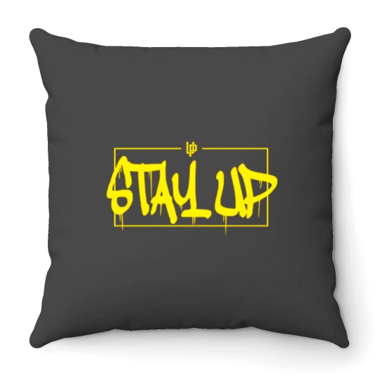 Gold Stay Up Undercover Prodigy Shirt Undercover Prodigy Throw Pillows
