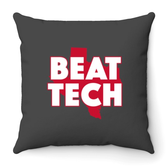 Beat Tech  Houston Football Throw Pillows