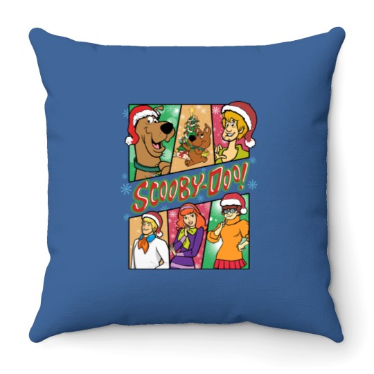 Retro Scooby Doo Christmas Throw Pillows, ScoobyDoo Characters Throw Pillows