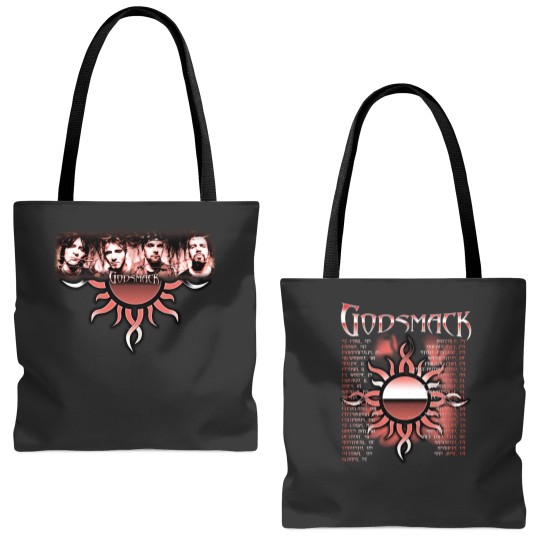 Godsmack Tote Bags (AOP) Godsmack Rock Band Tour Concert