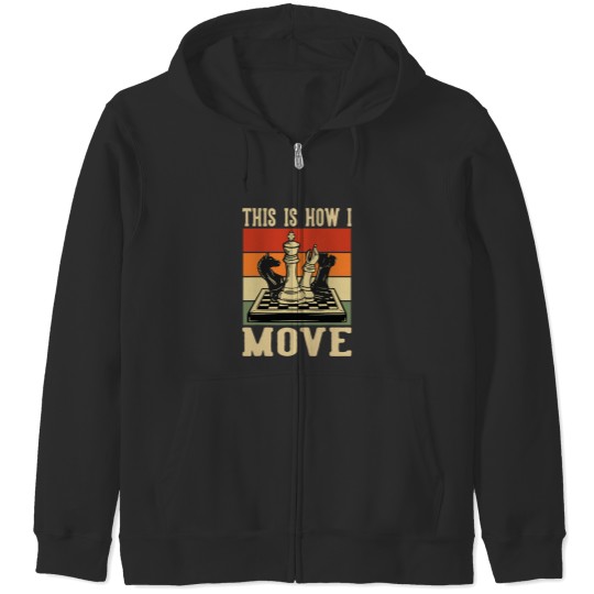 Funny Chess Player Chess Design Chess Pieces Zip Hoodies