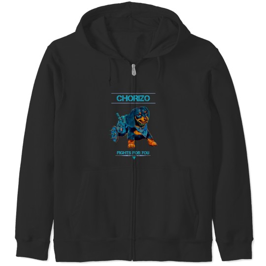 Gifts For Men Chorizo Fights For You Blue Edition Gift For Fans Zip Hoodies