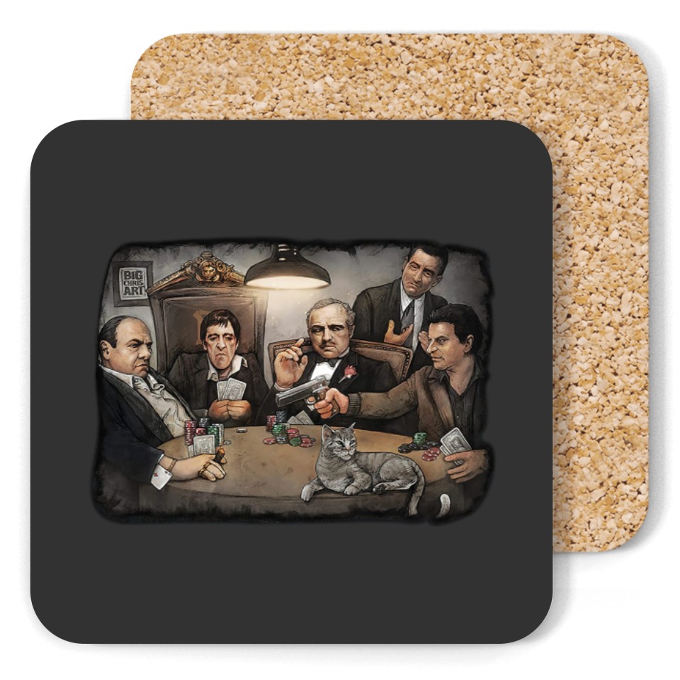 Get Down Art Men's Gangster's Playing Poker Coasters f