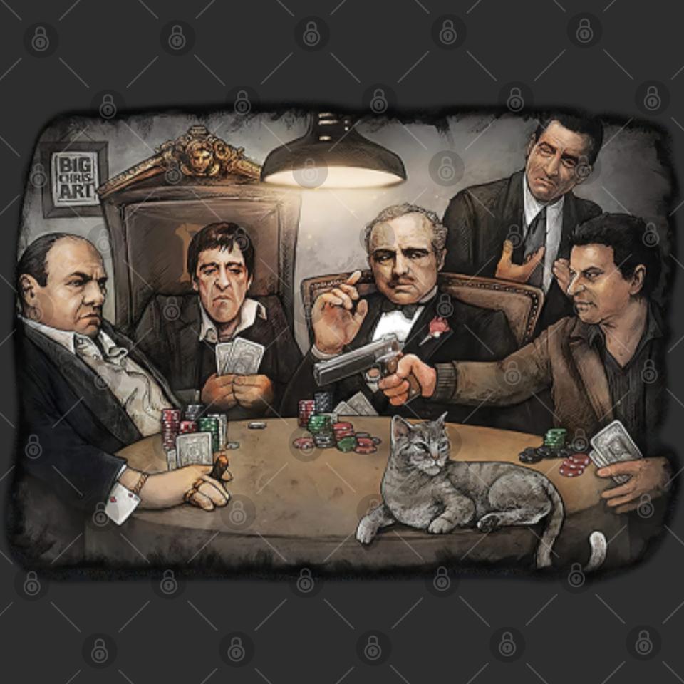 Get Down Art Men's Gangster's Playing Poker Coasters f