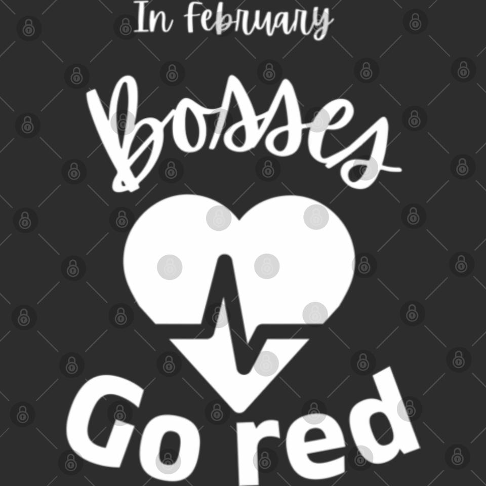 In February Bosses Go Red American Heart Health Month Gifts Premium Coasters