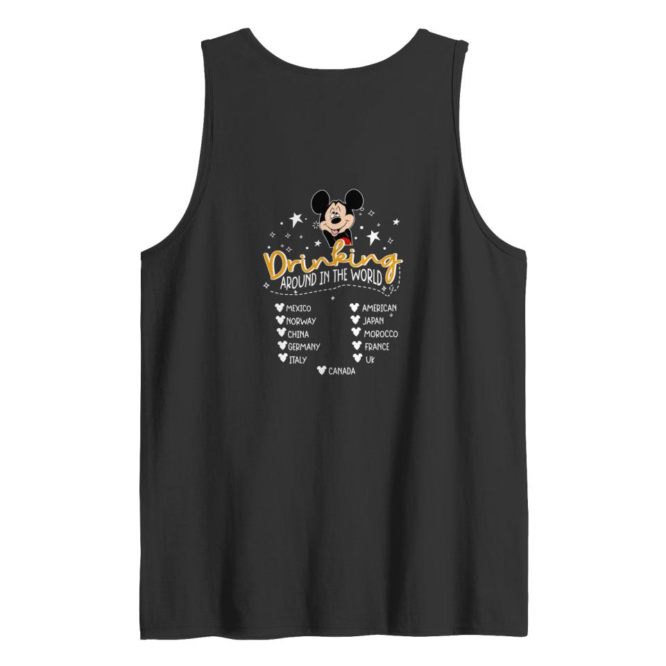 Drinking Around The World  Color Double Sided Tank Tops, Disneyland Drinking Double Sided Tank Tops, Disney Trip Double Sided Tank Tops