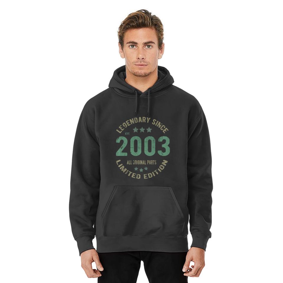 18 Years Old Bday Legend Since 2003 - Vintage 18th Birthday Pullover Hoodie