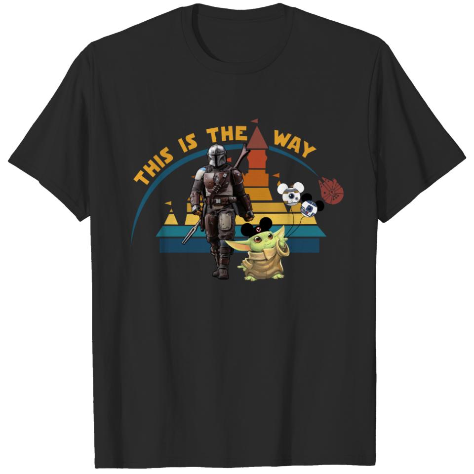 Disneyworld Star Wars Baby Yoda Shirts, This Is The Way Mandalorian Shirts, Disney Yoda Castle Magic Kingdom Shirts