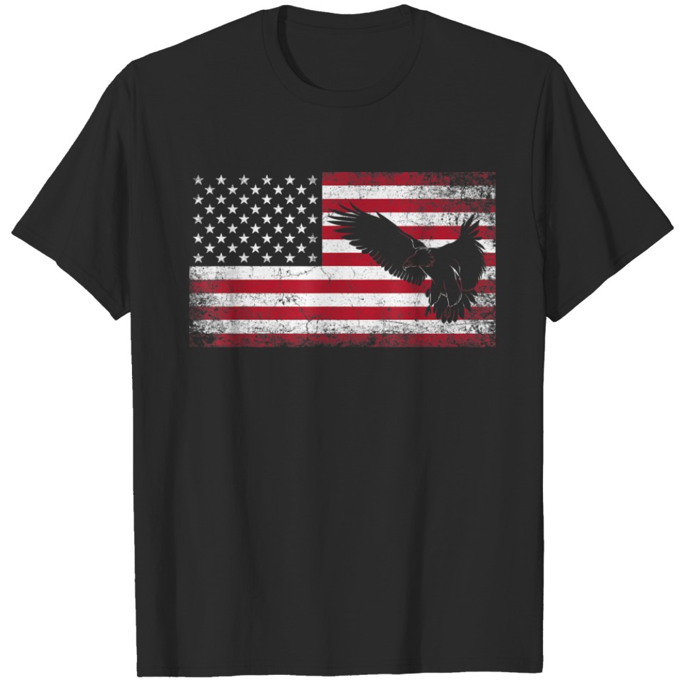 Bald Eagle 4th of July American Flag America USA Patriotic T-Shirt