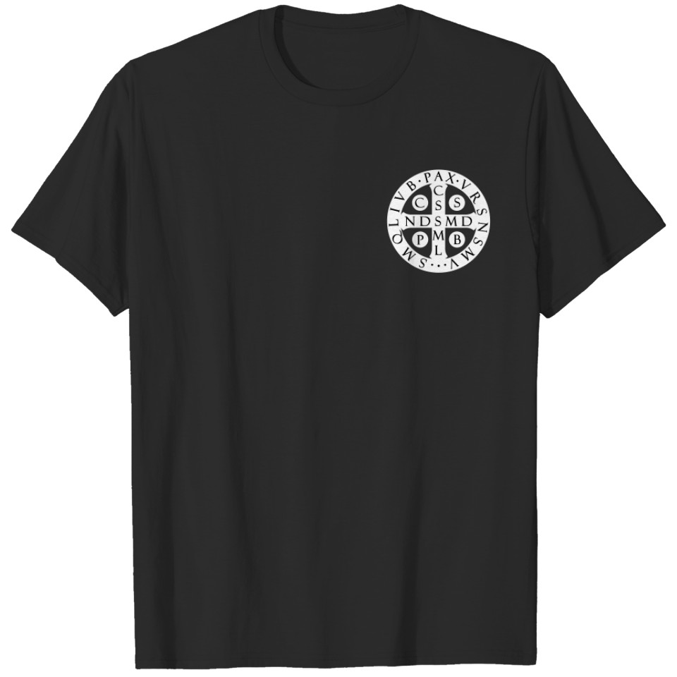 St. Benedict Medal Catholic Saint Cross Prayer T-Shirt
