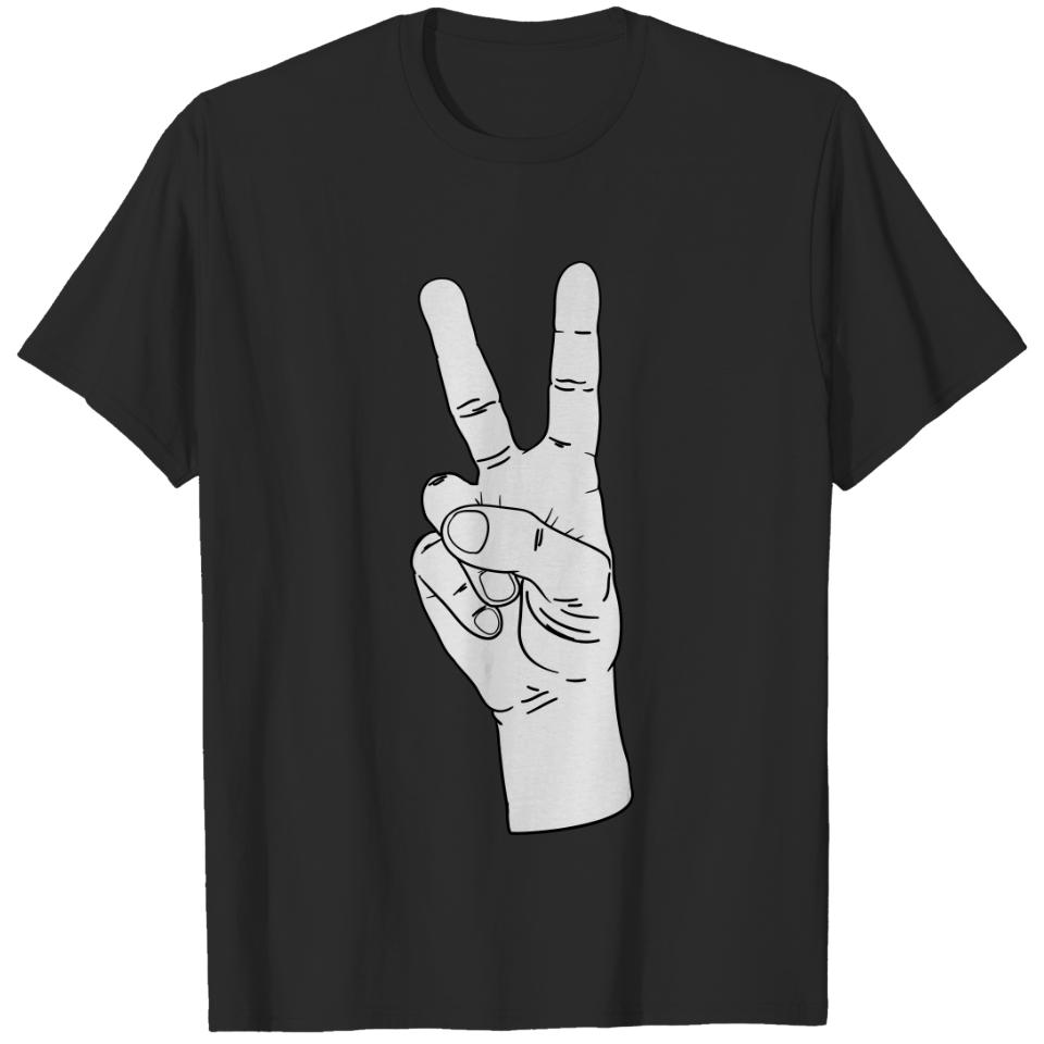 21 Hand Peace Winning Realistisch Vectorstock 1864 T Shirt