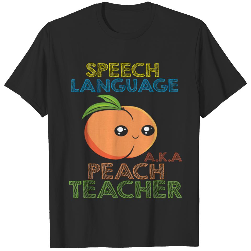 Speech Pathology Speech Therapist Peach Design T-shirt