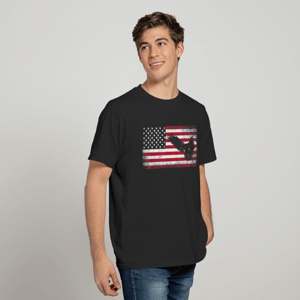 Bald Eagle 4th of July American Flag America USA Patriotic T-Shirt