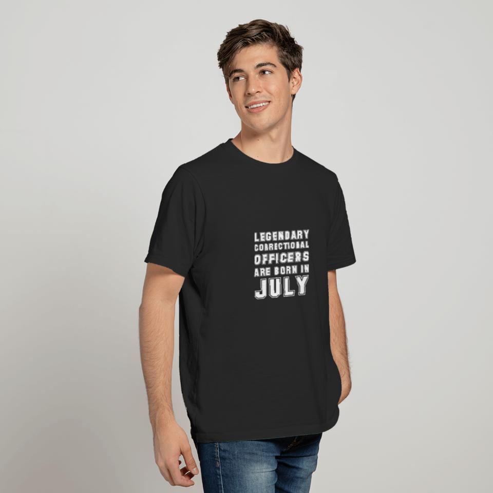 Correctional Officer July Birthday Gift T-shirt