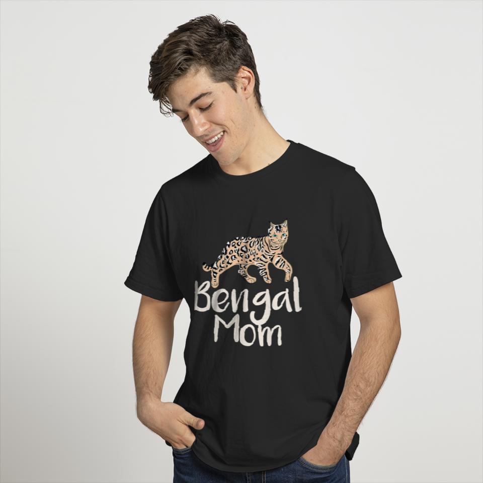 Bengal Cat Mom Proud Cats Lover T-shirt