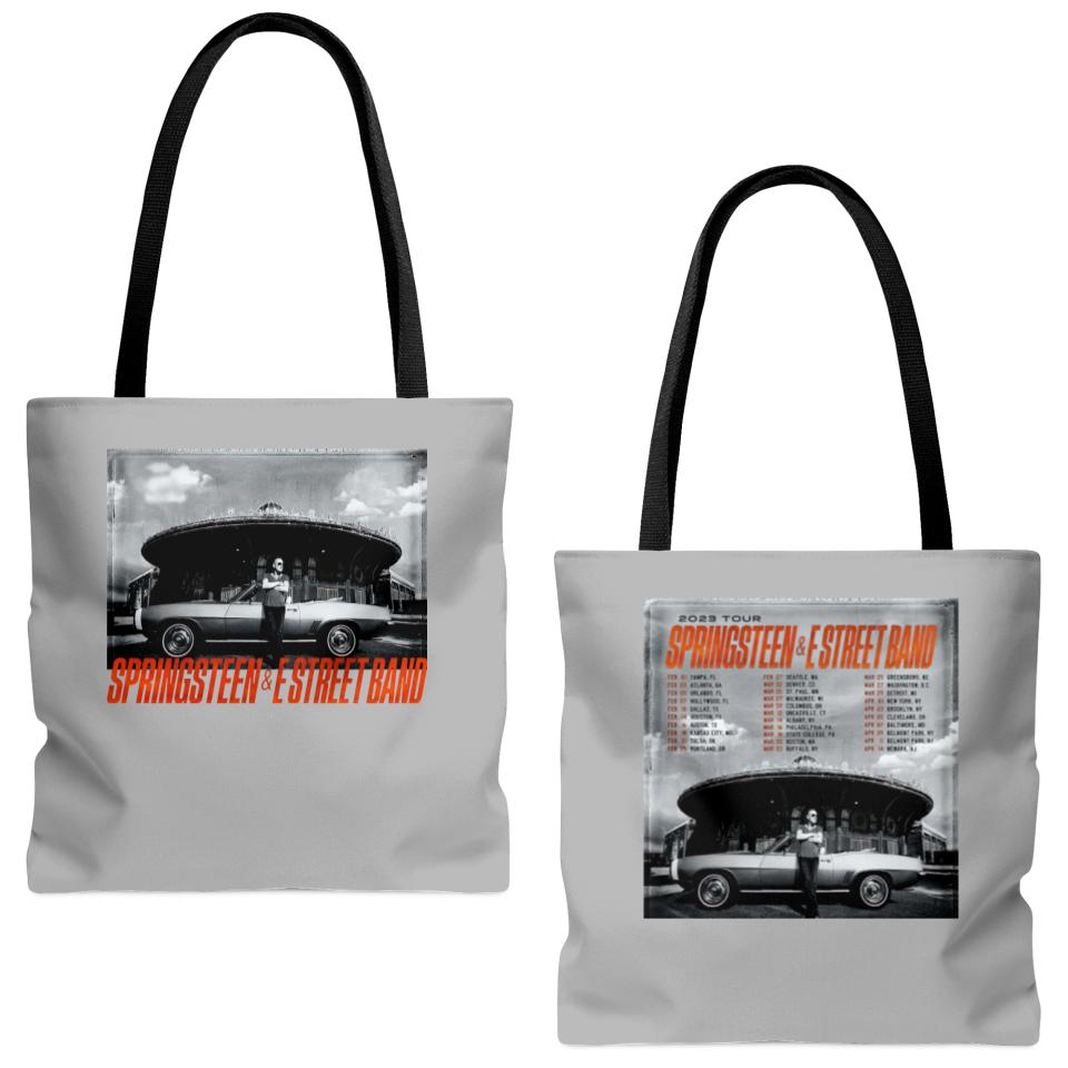 Bruce Springsteen Tour 2023 Tote Bags (AOP), Vintage Bruce Springsteen E Street Band Gift for fans Tote Bags (AOP)