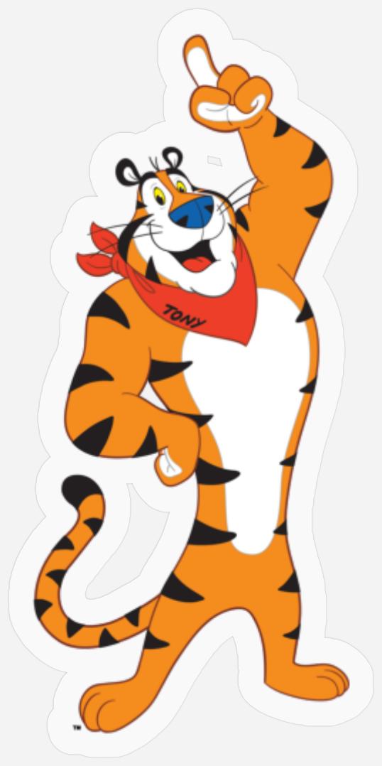 Frosted Flakes Tony the Tiger Stickers