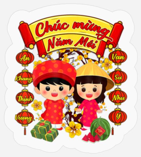 Vietnamese Lunar New Year - Tet 2022 Decoration Li Stickers