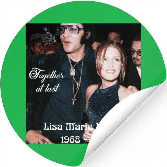 Together At Last Elvis Presley Daughter Lisa Presley Stickers, Lisa Marie Presley 1968 - 2023 Stickers