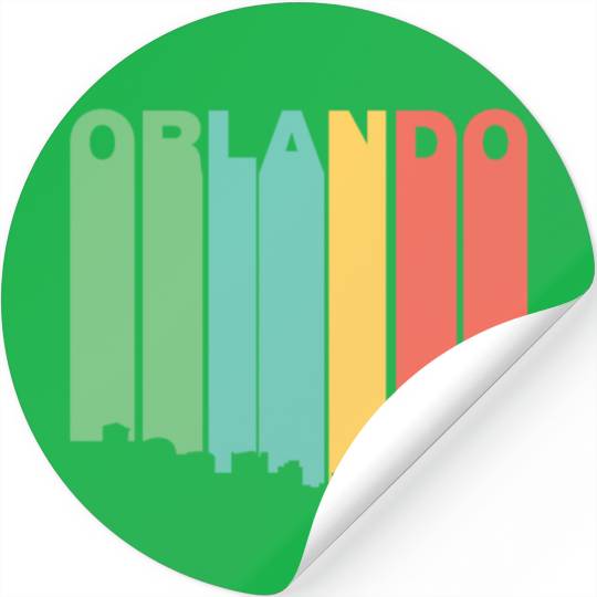 Retro 1970's Style Orlando Florida Skyline
