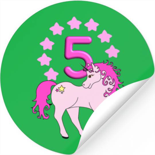 5 years birthday unicorn