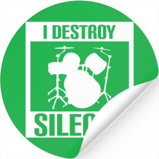 I Destroy Silence Awesome Stickers For Drumming Lov