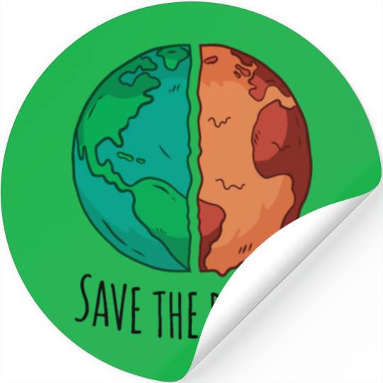 save the planet gift Stickers