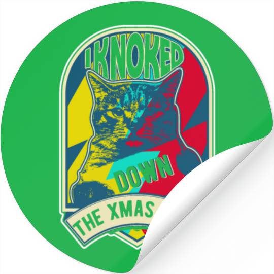 Knoked down Ugly Christmas cat