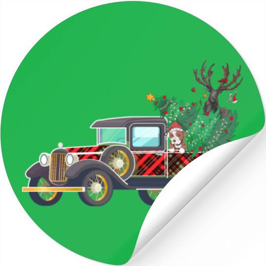 Christmas market Merry Christmas Stickers tree Truck