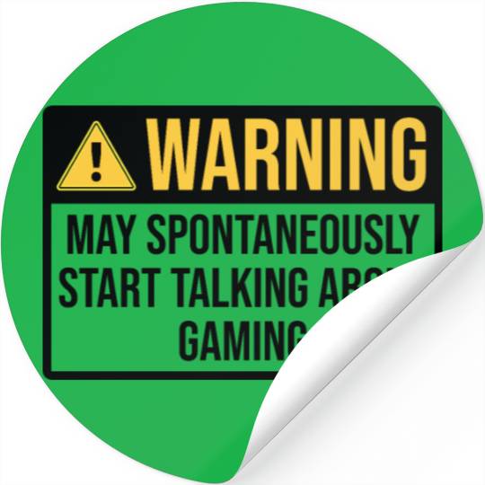 Gaming Funny Warning For Gamer
