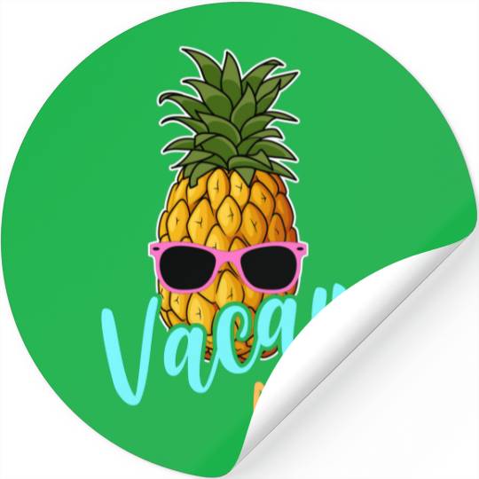 Vacay Mode Pineapple with Sunglasses Summer T-Shir Stickers