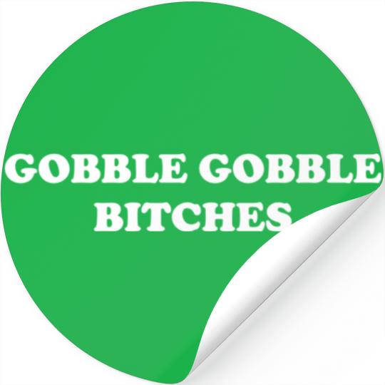 Gobble Gobble Thanksgiving Day Parade Humor Turkey Stickers