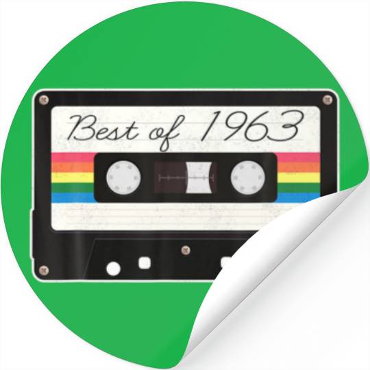 Best Of 1963 Music Cassette 59Th Birthday - 59 Yea Stickers