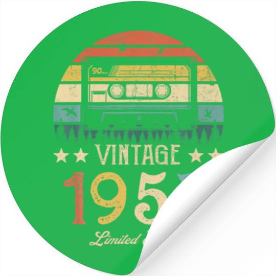 Vintage 1952 Retro Cassette 1952 70Th Birthday 70 Stickers