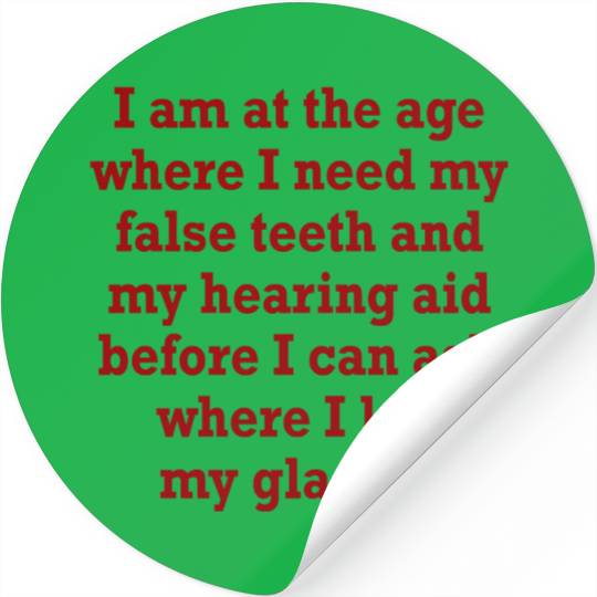 Old Age: False Stickerth, Hearing Aid and Lost Glasses Stickers