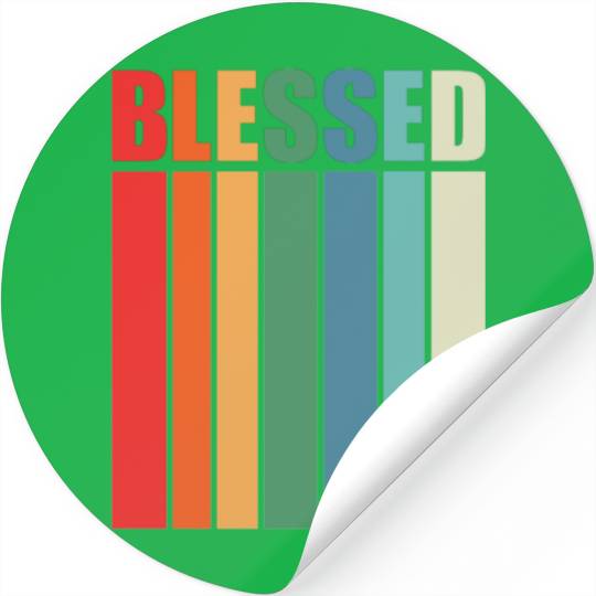 Christian Faith Inspiration Quote: Blessed Vintage Stickers