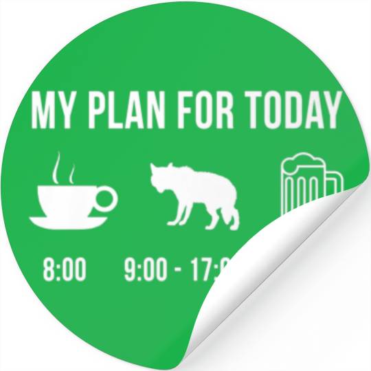 Funny Wild Gray Wolf Hunting Hunter My Plan For To Stickers
