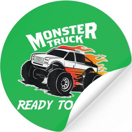 Monster Truck Ready To Crush Cool Monster Truck Lo Stickers