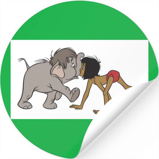 Jungle Book's Mowgli With Baby Elephant Disney Stickers