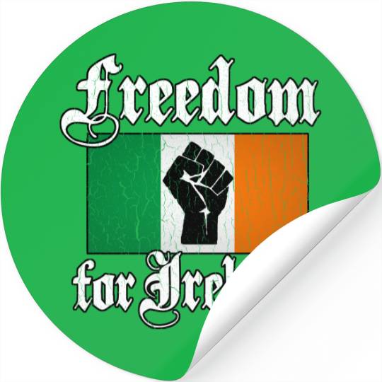 Vintage Freedom for Ireland (Distressed Design) Stickers