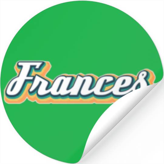 Frances - Retro First Name Vintage Personalized Stickers