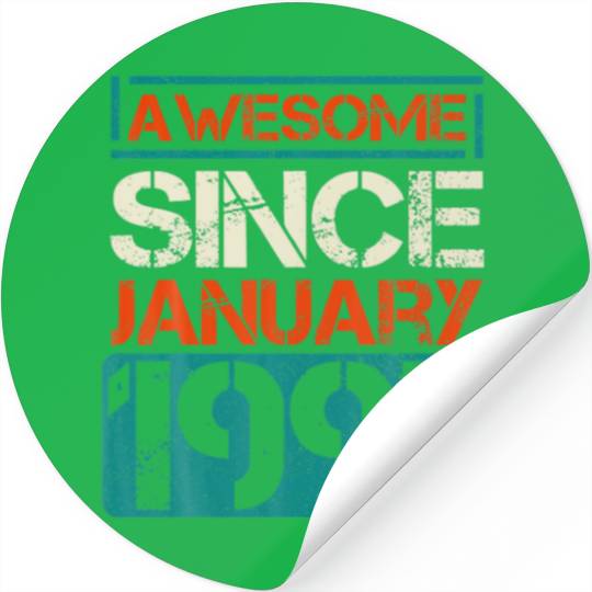 Awesome Since January 1993 29Th 29 Years Boys Or G Stickers