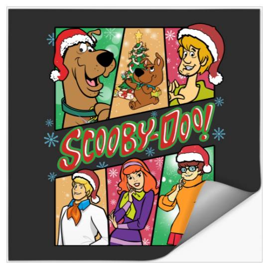 Retro Scooby Doo Christmas Stickers, ScoobyDoo Characters Stickers