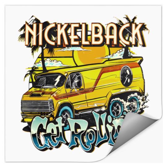 Nickelback Band Music Stickers, Nickleback Get Rollin Album 2023 Tour Stickers